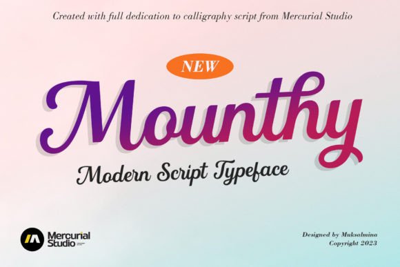 Mounthy Script: A Modern Calligraphy Font for Elegant Projects