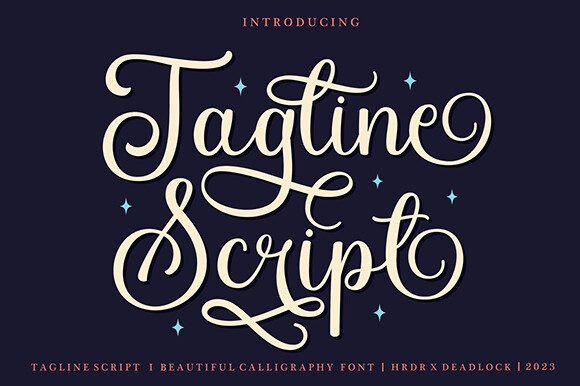 Tagline Script: A Typeface with Effortless Flow and Grace